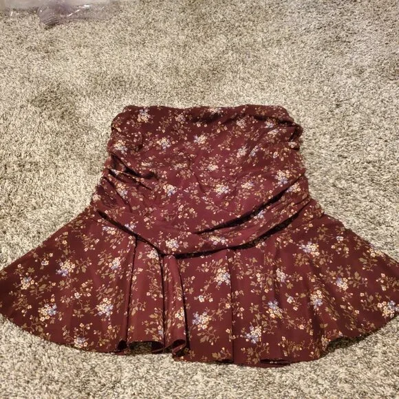 NWT Veronica Beard Taras Skirt Merlot Multi 0 - Picture 4 of 5